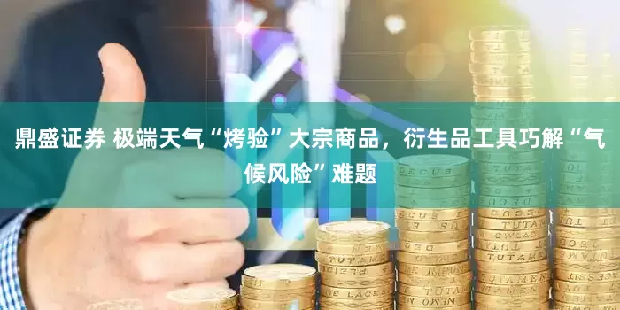 鼎盛证券 极端天气“烤验”大宗商品，衍生品工具巧解“气候风险”难题