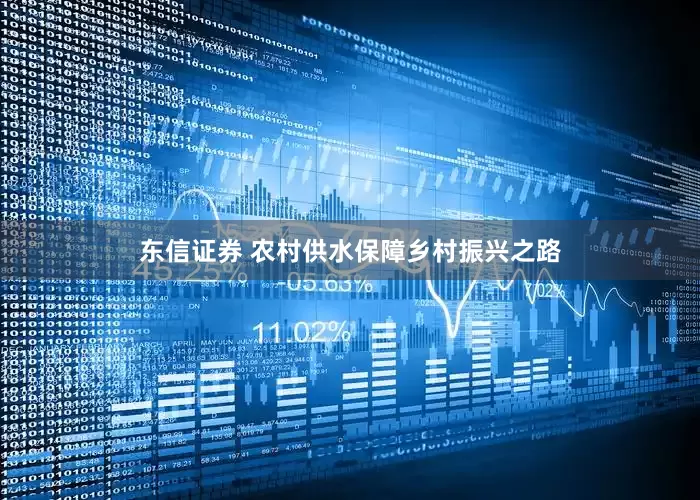 东信证券 农村供水保障乡村振兴之路