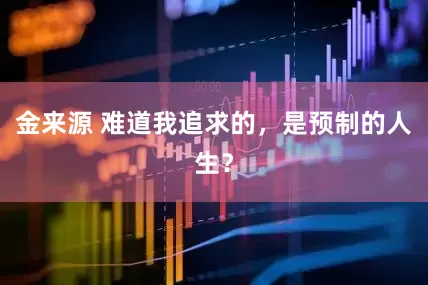 金来源 难道我追求的，是预制的人生？